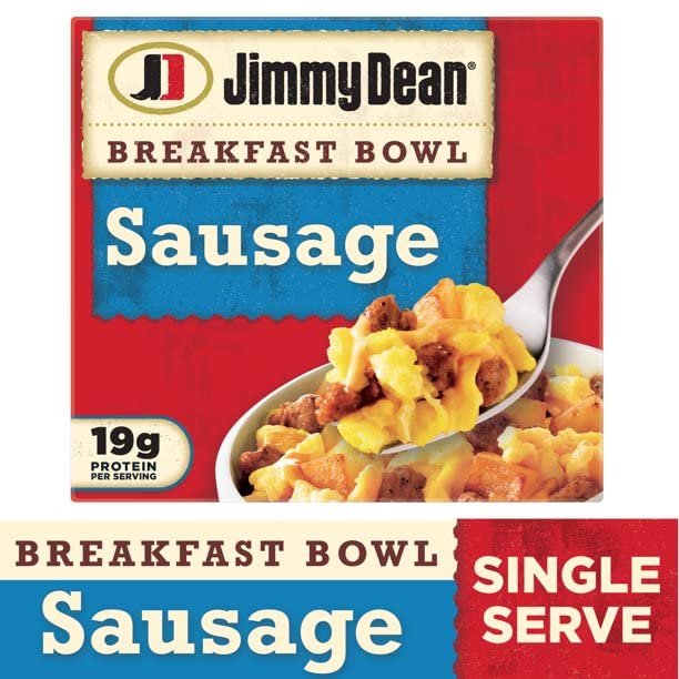 Jimmy Dean Breakfast Bowl Variety Pack - Bacon and Sausage Bowls with Eggs, Potatoes and Cheddar Cheese - Rich Source of Protein - 4 Pack (2 Boxes of Each)