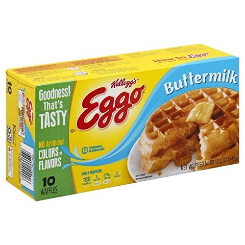 Eggo Buttermilk Frozen Waffles, 12.3 oz, 10 Count -- PACK OF 3