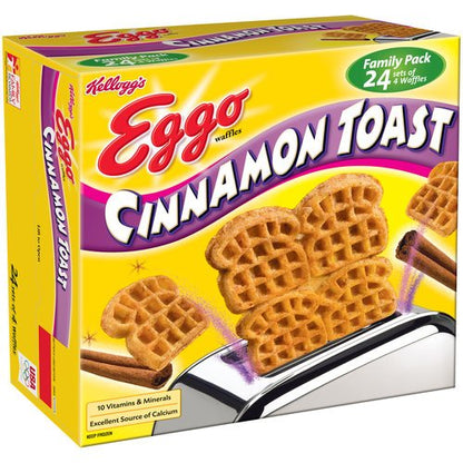 Eggo Cinnamon Toast Frozen Mini Waffles, 25.8 oz, 24 Count -- PACK OF 2