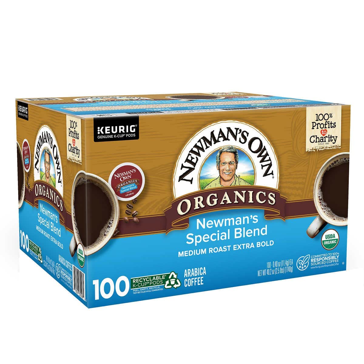 Newman's Own Organics Special Blend Coffee K-Cups (100 K-Cups)