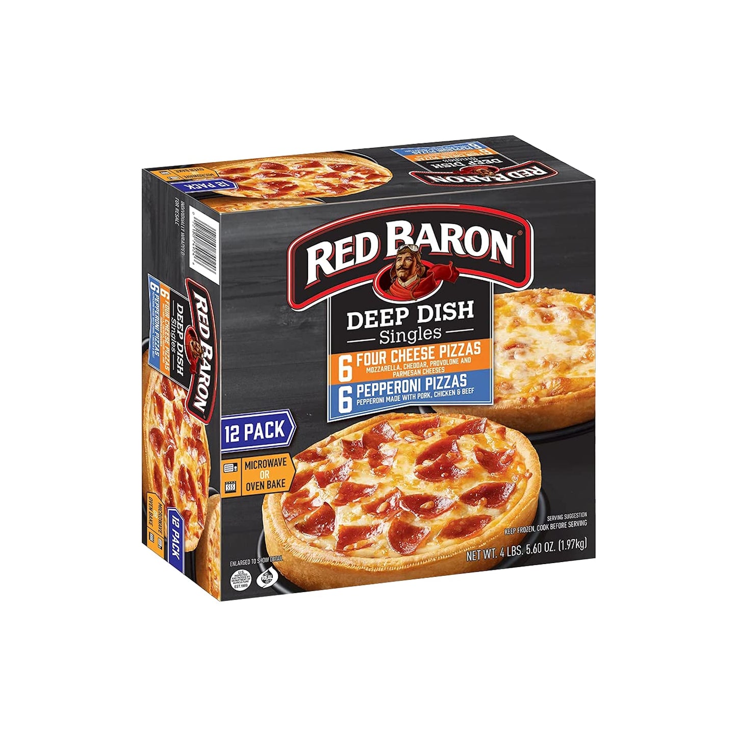 Red Baron Deep Dish Pizza Singles, Variety Pack