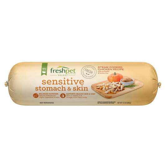 Freshpet Select Roll Sensitive Stomach & Skin Chicken Recipe Refrigerated Wet Dog Food - 1.5 lbs