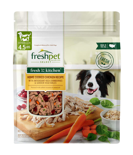 Freshpet Fresh From the Kitchen, Healthy & Natural Dog Food, Chicken Recipe, 4.5lb