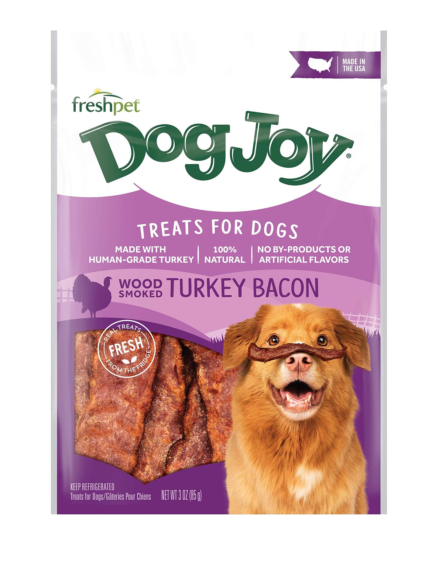 Freshpet Dog Joy Bacon, Turkey & Smoked Flavor Soft Treats for Dogs, 3 oz.