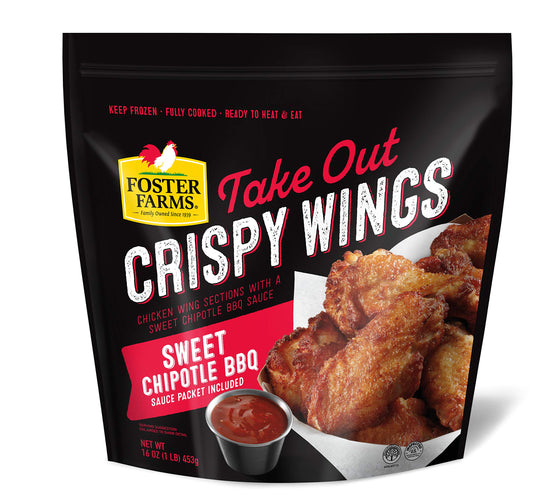 Foster Farms Chipotle BBQ Take Out Chicken Wings 16oz -- Pack of 3